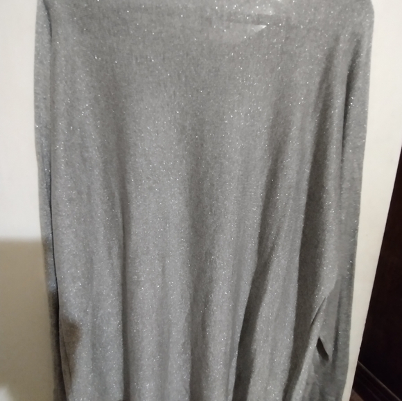 Chico Holiday Sweater size 3, silver with sequins - Picture 3 of 6